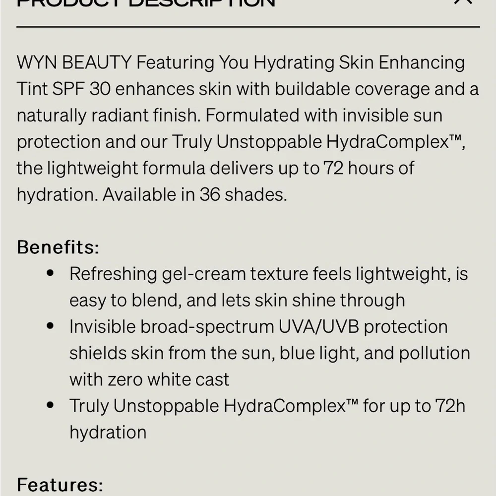 NWOB! Wyn Beauty foundation in Flex!